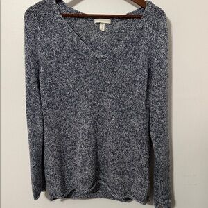 H&M Blue and White Knit Sweater